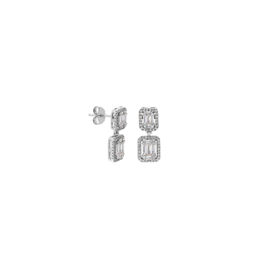 Kendace Double Baguette Earrings Big
