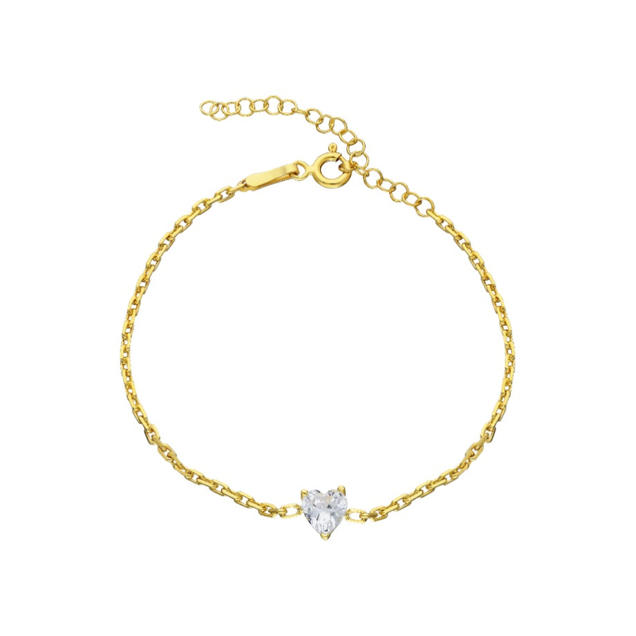 Diamond Heart Cut Bracelet