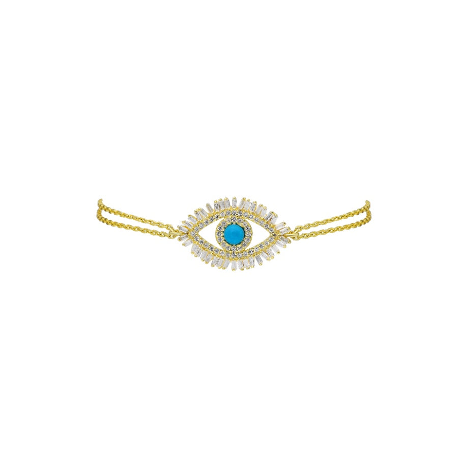 Golden Age Baget Evil Eye Choker Kolye