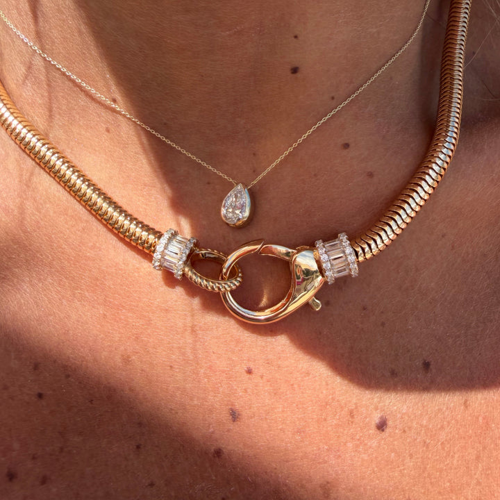 Bezel Pear Kolye