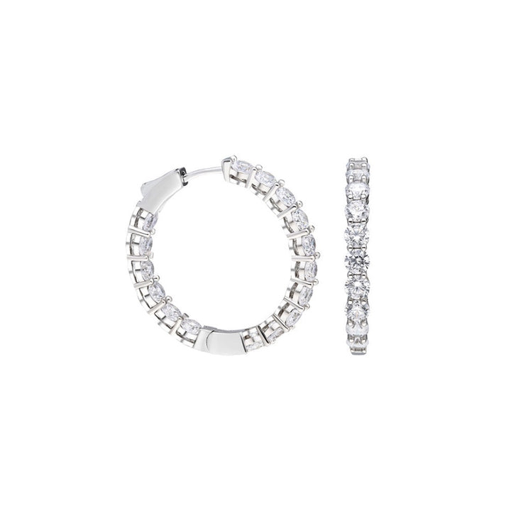 Pave Hoop Hoop Earrings