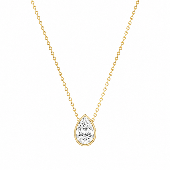 Bezel Pear Kolye