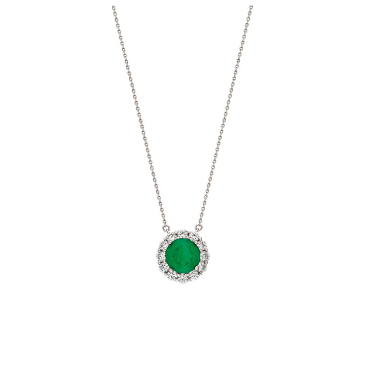 Monica Emerald Round Necklace