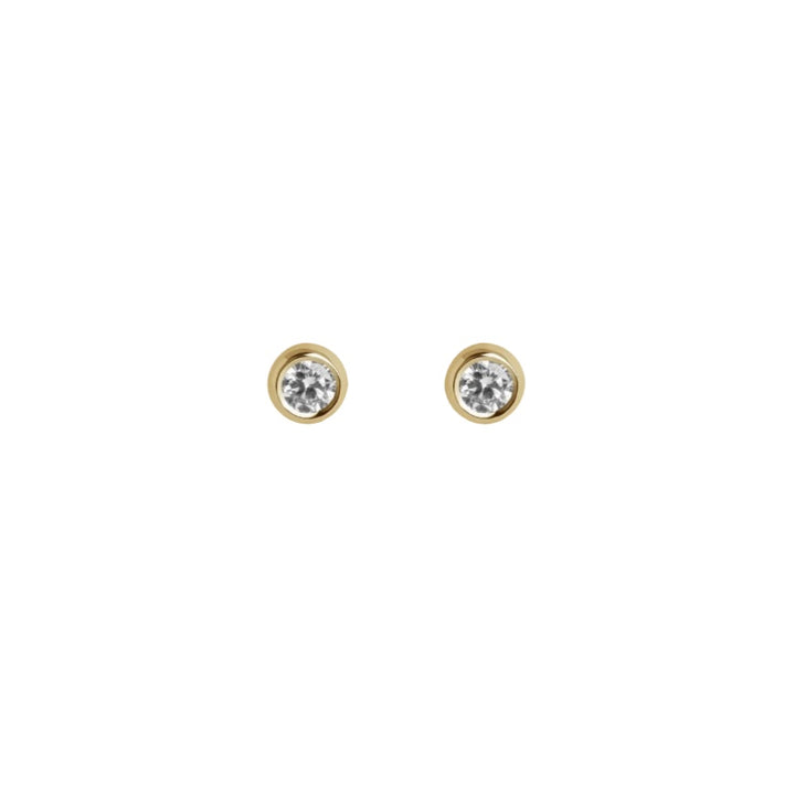 Bezel Round Küpe