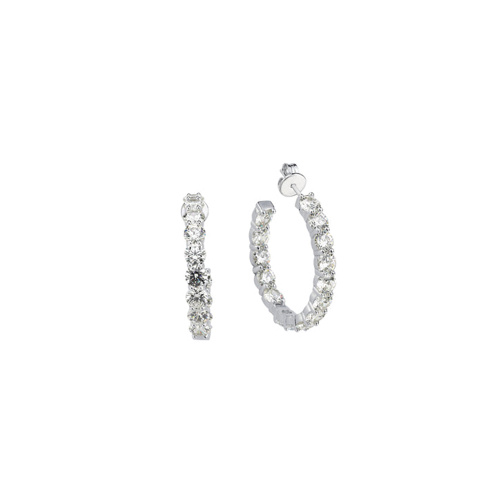 Pave Hoop Moissanite Halka Küpe