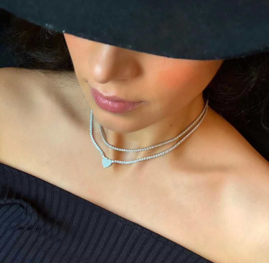 Heart Fiona Choker Kolye