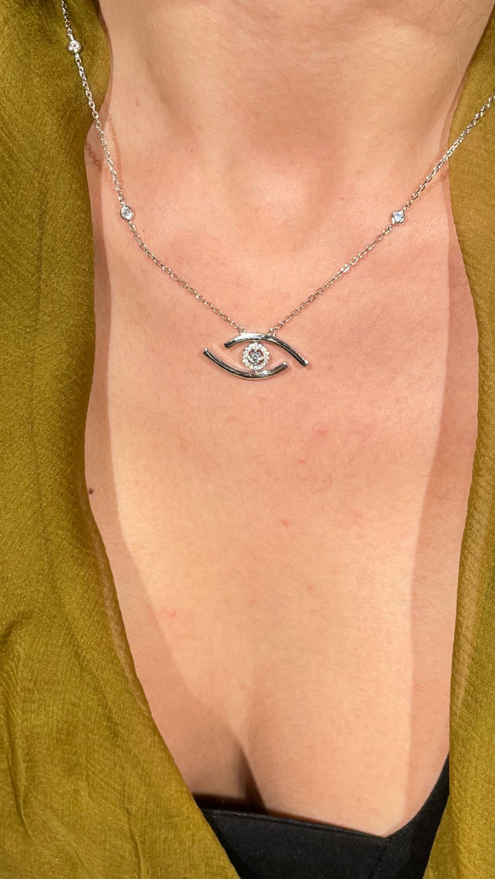 Evil Eye Diamond Necklace